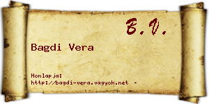 Bagdi Vera névjegykártya